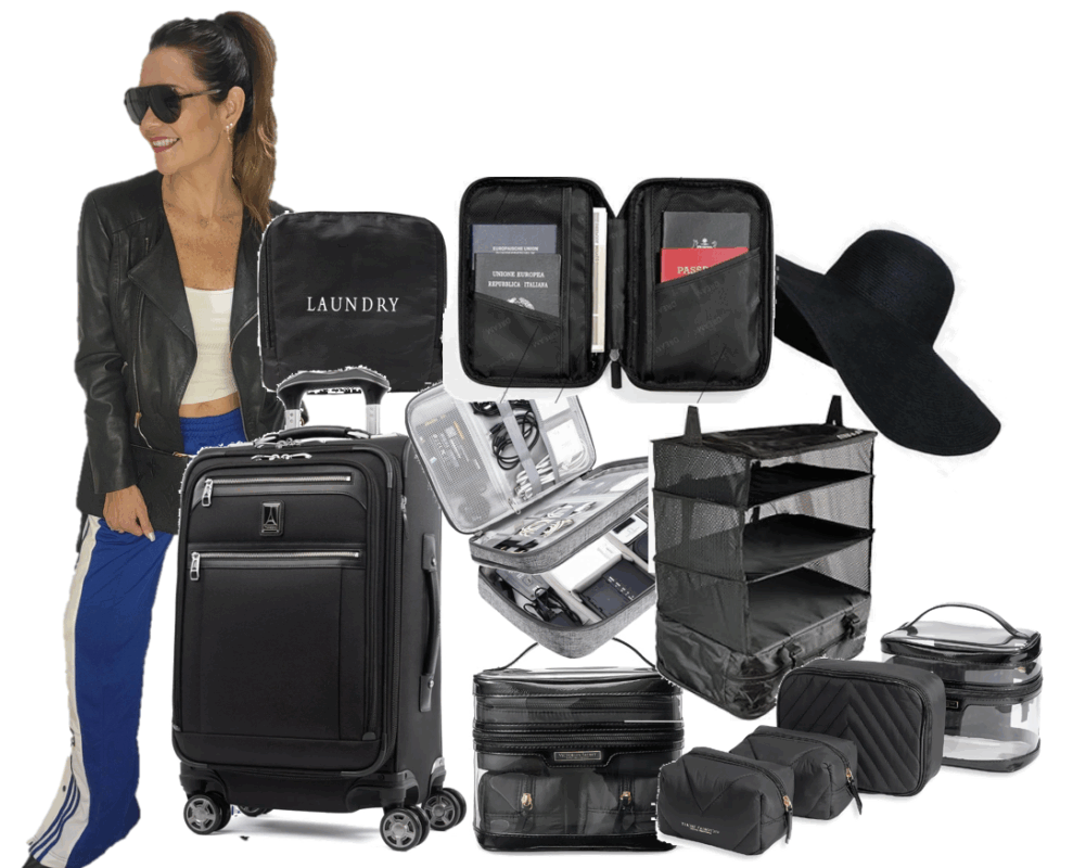 Tips de viaje maleta y accesorios preparada para viajar