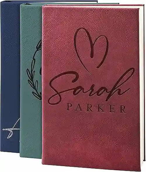 Cuadernos Personalizados de Piel GIFTBYGIFTY para Mujer 12 Disenos 9 Colores