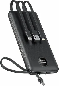 VEEKTOMX Cargador Portatil 10000 mAh con Cables Integrados para iPhone y USB C