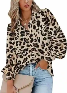 Mitos de la moda: 7 claves para vestir mejor 6 Zeagoo - Camisas para mujer, con botones, estampada, farol, manga larga, modernas e informales