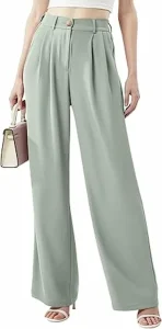 Pantalones de Pierna Ancha de Cintura Alta Outfit