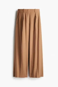 Pantalones de Sarga de Pierna Ancha Colores Neutros