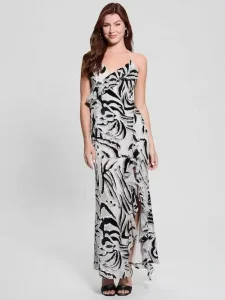 Vestido Maxi de Terciopelo Flocado con Volantes