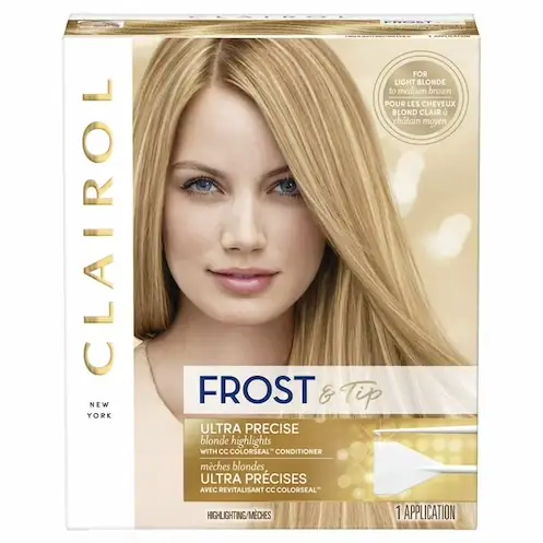 Clairol Frost Tip Kit de Tinte para el Cabello Destacado Color de Cabello Rubio Ultrapreciso 1 Aplicacion
