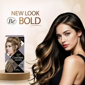 Nisha Kit de Reflejos Rubios Permanentes Cosglam, Estilo Balayage y Ombre, sin Amoníaco Ni Parabenos, Todo Tipo de Cabello