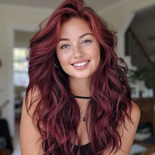 mujer de cabello rojo