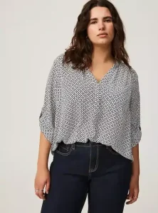 Blusa de Manga 3 4 con Silueta Fluida para Brazos Anchos