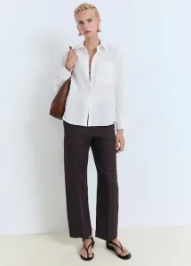 Camisa de Lino para Combinar con Denim Jeans