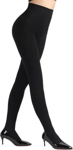 DancMolly Medias opacas con forro polar para mujer cintura alta calidas