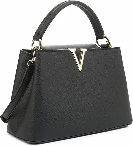 EVVE Bolso pequeno para mujer bolso clasico con asa superior bolso cruzado de moda con correa para el hombro