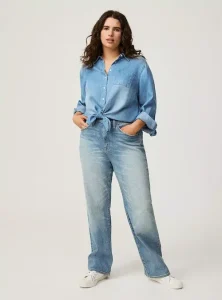 Jeans baggy con corte recto holgado y tiro alto. Con un denim clasico y diseno de cinco bolsillos son una opcion perfecta para un estilo que celebre la comodidad en los brazos anchos