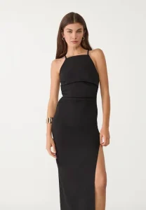 Vestido Midi con Escote Halter para un Look Elegante