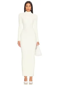 Vestido midi Elias de Ronny Kobo con tejido de punto boucle. El diseno deportivo y el largo midi son ideales para crear un look de invierno versatil