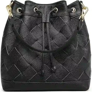 Las Mejores Carteras de Mujer para Cada Estilo y Presupuesto 10 Kattee Bolsos de cuero tejido para mujer, bolsos cruzados con cordón y bolsos de hombro con 2 correas