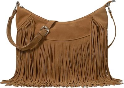 Las Mejores Carteras de Mujer para Cada Estilo y Presupuesto 6 Sunwel Fashion Bolso hobo con flecos para mujer bolso de hombro estilo occidental de ante vegano con borlas hippie bandolera