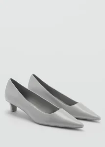 Zapatos de efecto piel con punta afilada y tacon kitten de 3.5 cm. Diseno sin cierre y forro interior