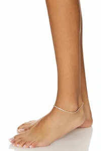 Los mejores zapatos de mujer que estilizan hoy 9 Tobillera de Metal Bañada en Oro 18K con Cristales